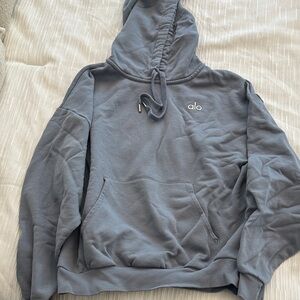 ALO Yoga Blue/Charcoal Hoodie